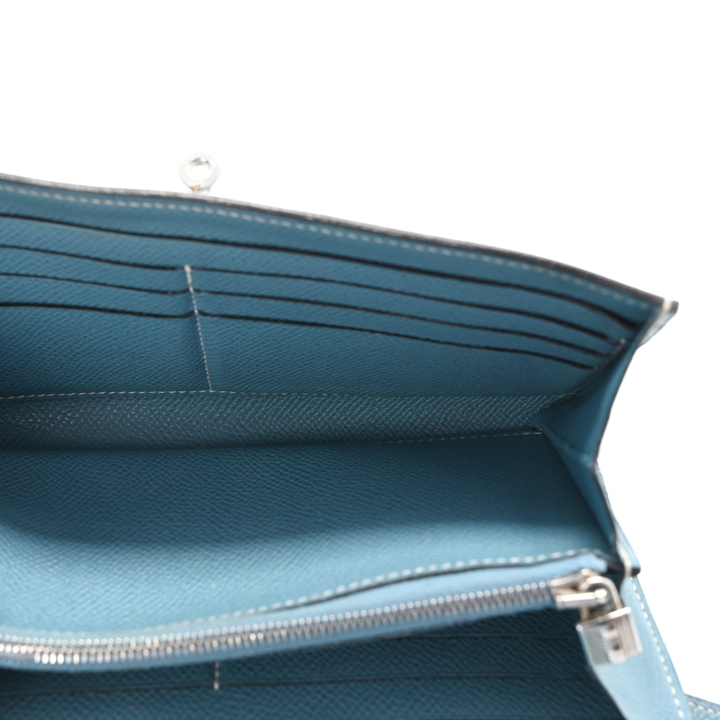 Epsom Kelly Longue Wallet Blue Jean