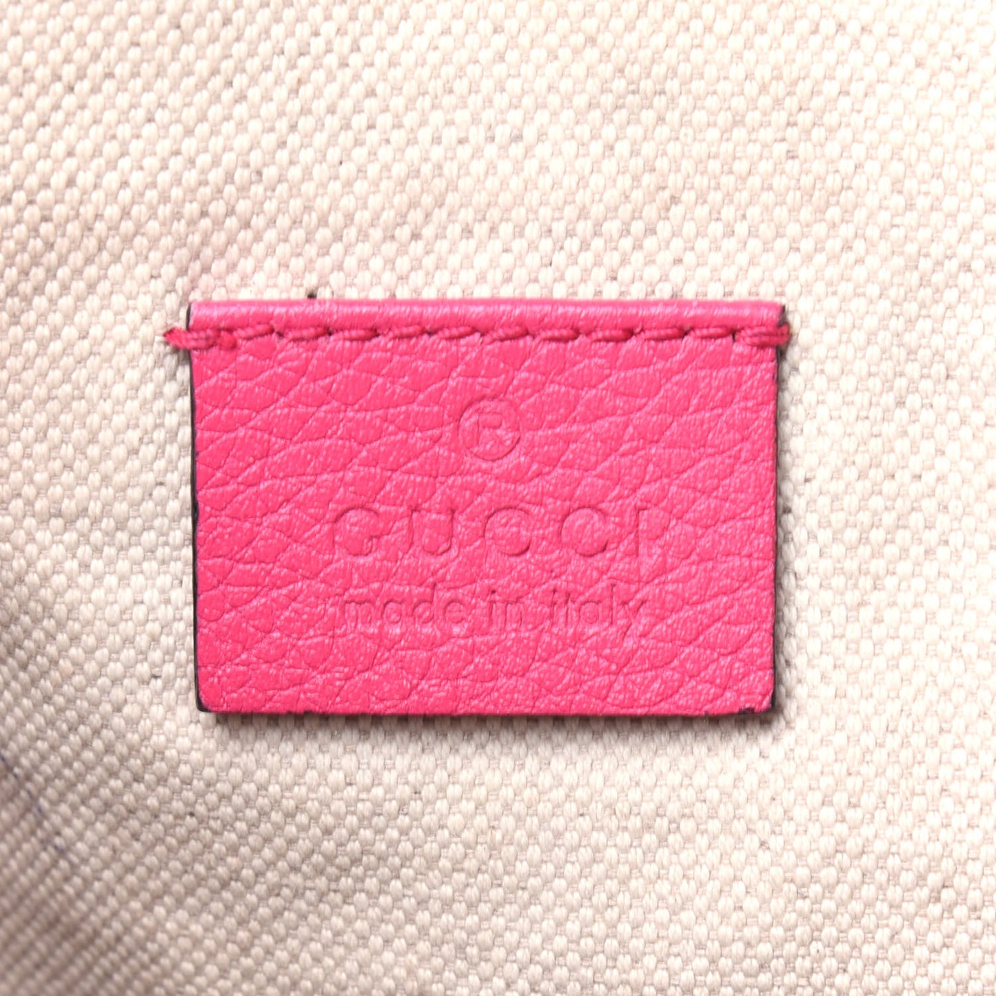 Grained Calfskin Logo Belt Bag Pink