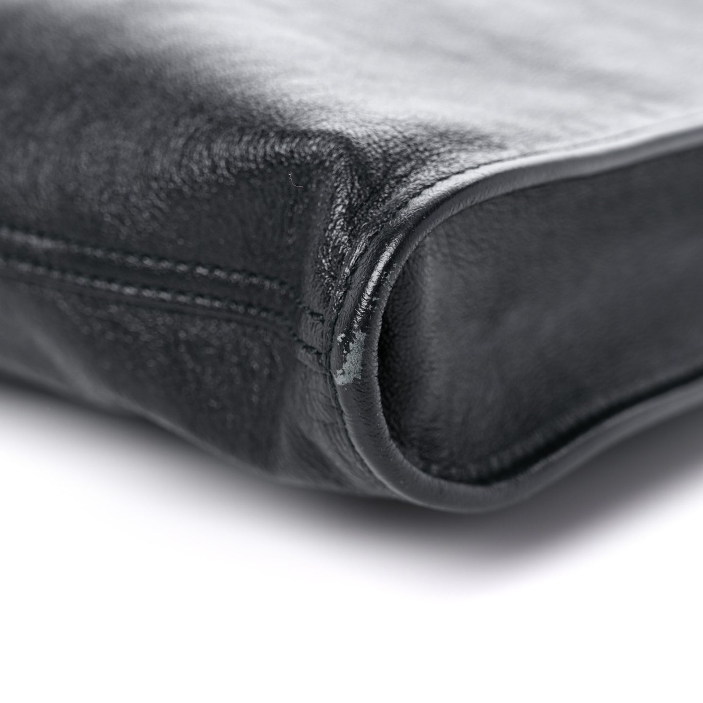Calfskin Large Rajah Chain Tote Black
