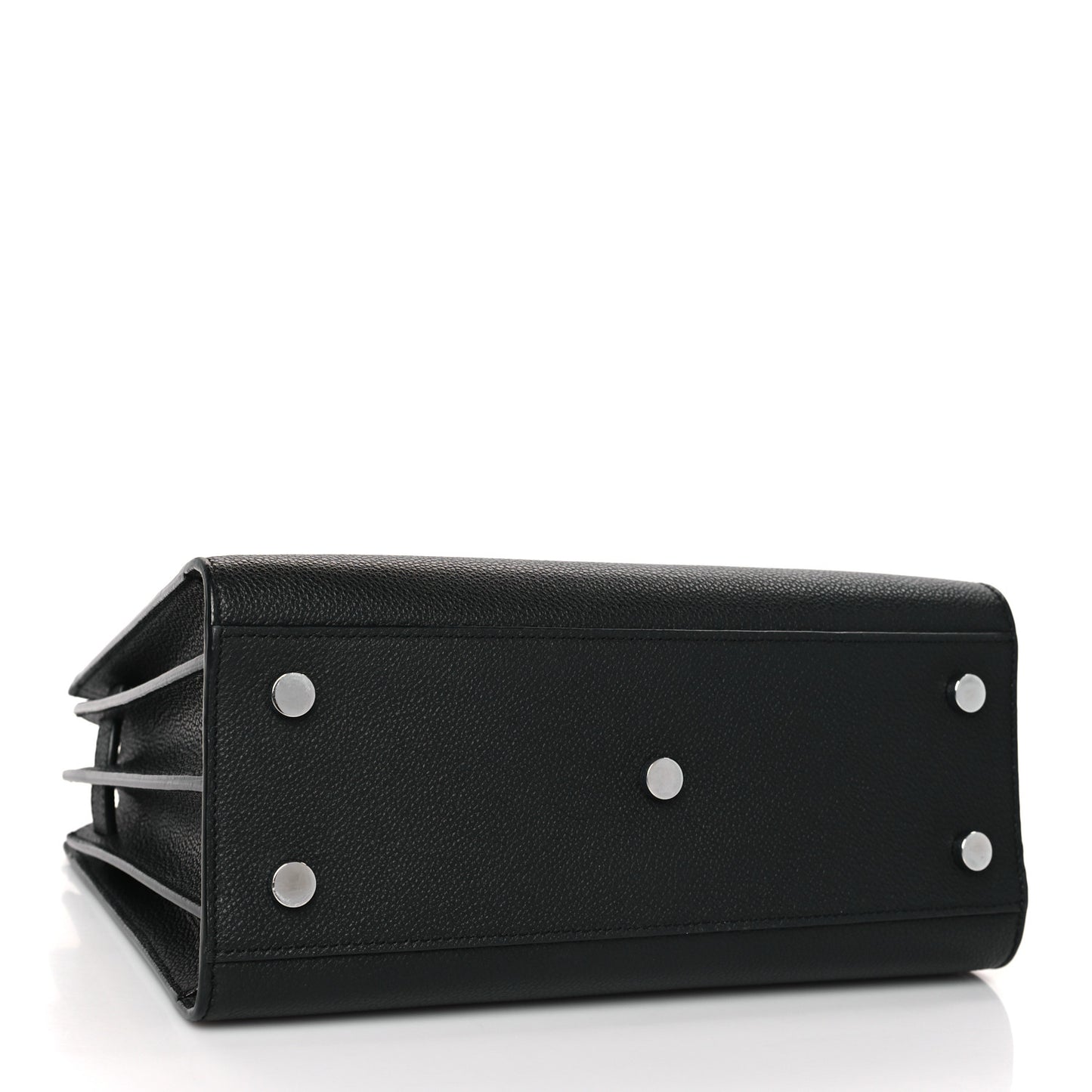 Grained Calfskin Baby Sac De Jour Black