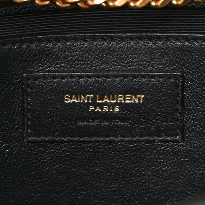 Saint Laurent Grain De Poudre Medium Classic Monogram Kate Satchel Black 6 of 12