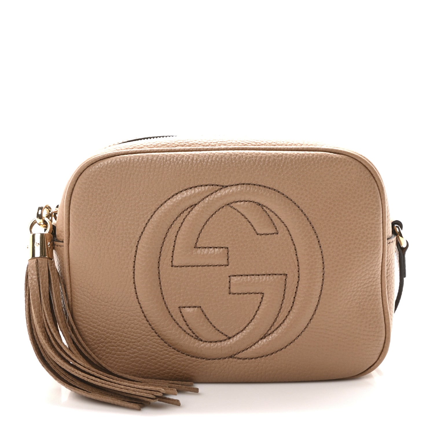 Gucci Pebbled Calfskin Small Soho Disco Bag Camelia 1 of 10