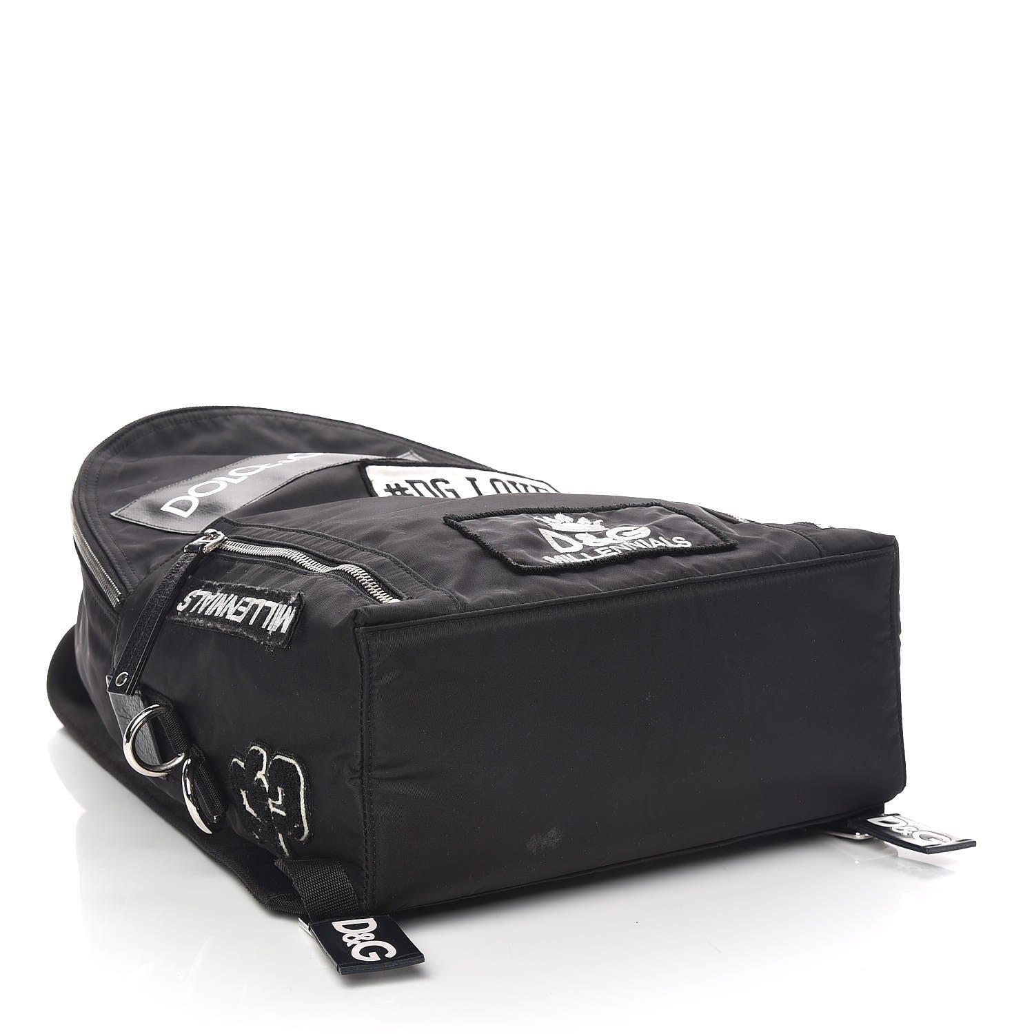 Dolce & Gabbana Nylon Logo Patches Backpack Black 4 of 9