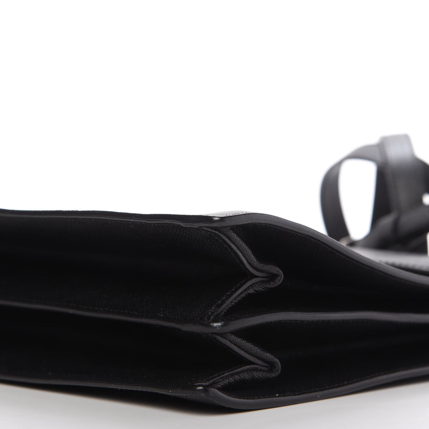 Saffiano Lux Top Handle Flap Black