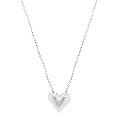 Tiffany Platinum Diamond Etoile Heart Pendant Necklace 3 of 7