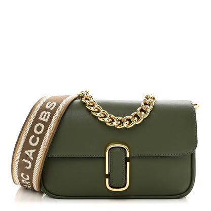 Marc Jacobs Calfskin The J Marc Shoulder Bag Bronze Green 1 of 7