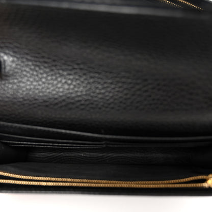 Gucci Dollar Calfskin Mini GG Marmont Chain Wallet Black 5 of 9