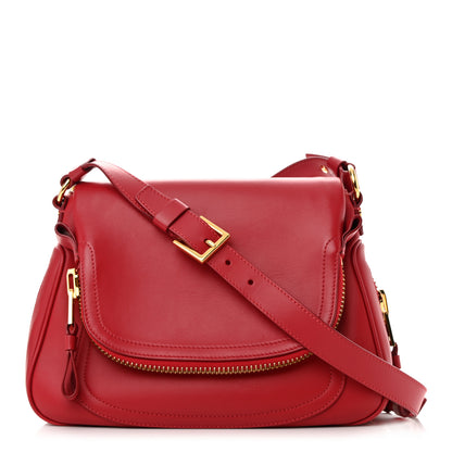 Tom Ford Calfskin Medium Jennifer Crossbody Flame Red 1 of 14