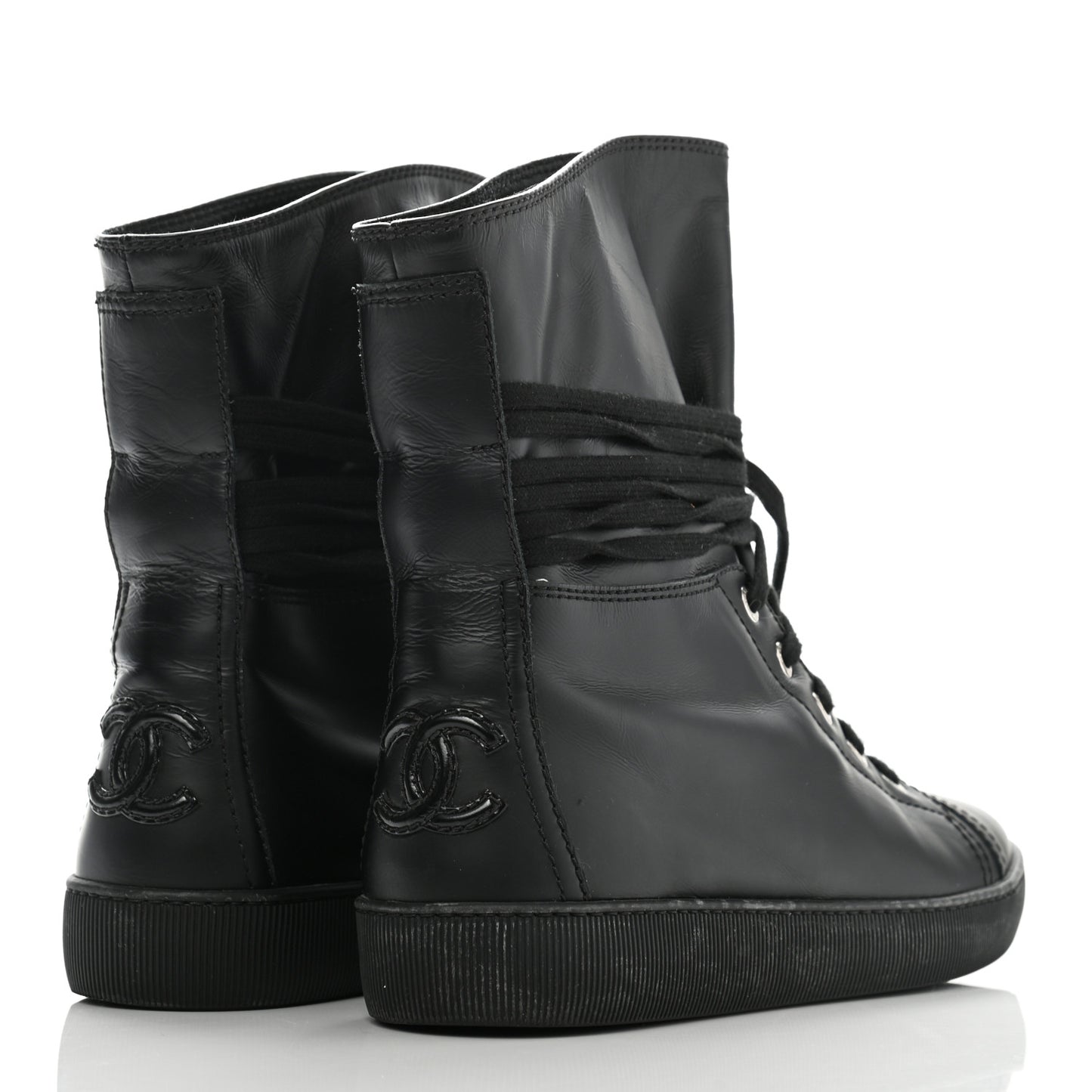 Lambskin Boots 38 Black