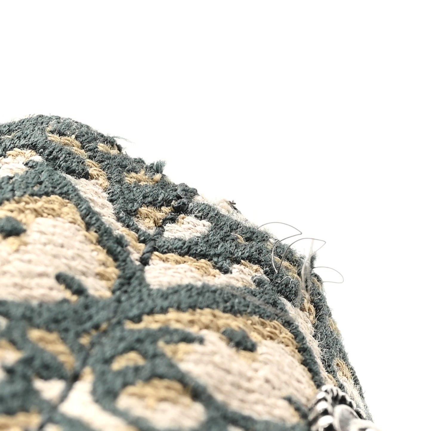 Oblique Studded Shoulder Strap Green Multicolor