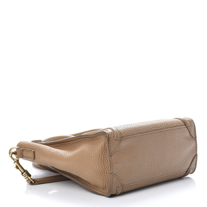 Celine Drummed Calfskin Nano Luggage Camel 4 of 13