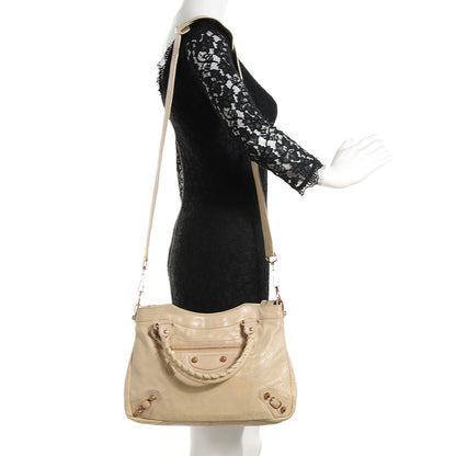 Balenciaga Agneau Giant 12 Rose Gold Hardware Town Praline 2 of 13