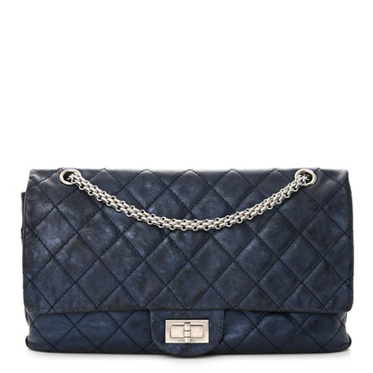 Chanel Metallic Aged Calfskin Quilted 2.55 Reissue 227 Flap Blue 1 of 10
