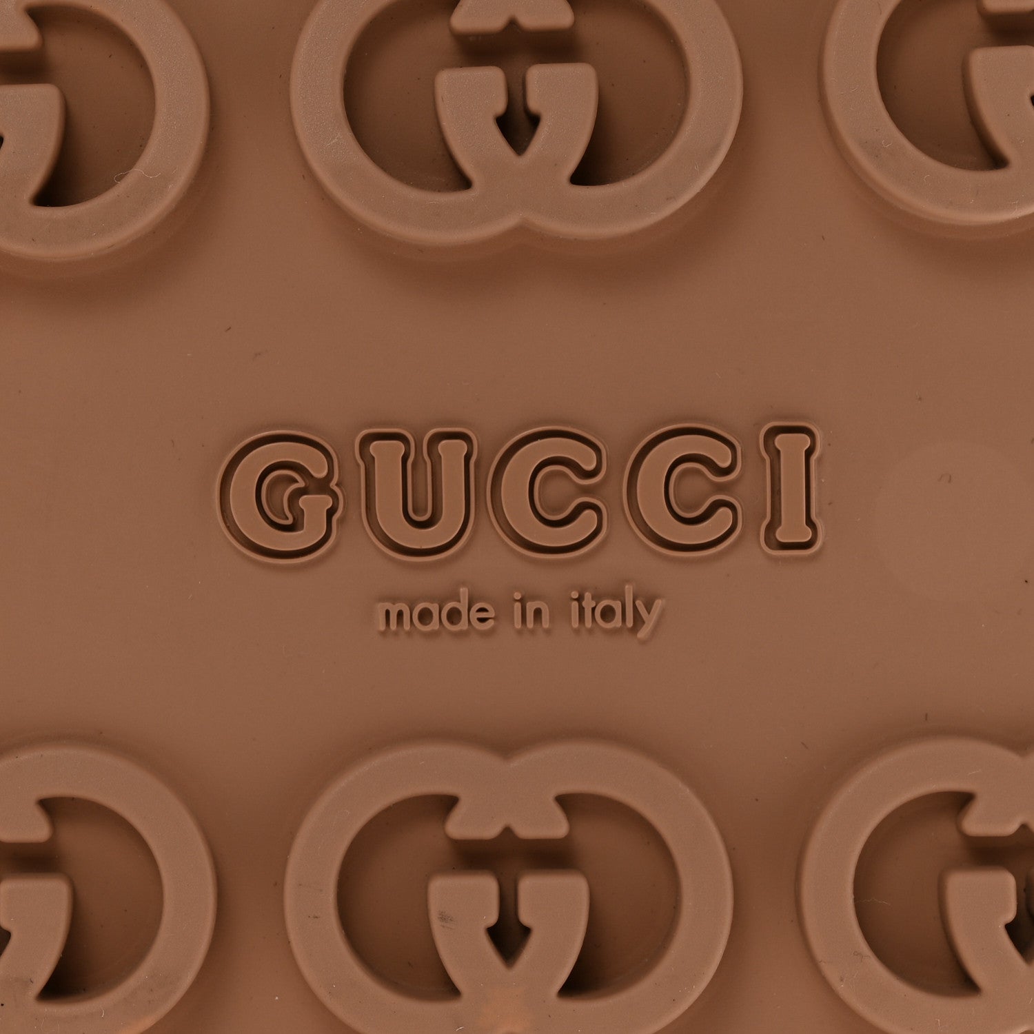 Gucci Soft Rubber Mens Interlocking G Platform 42mm Slide Sandals