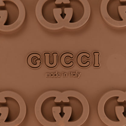 Gucci Soft Rubber Mens Interlocking G Platform 42mm Slide Sandals 9 Vintage Camel 8 of 8
