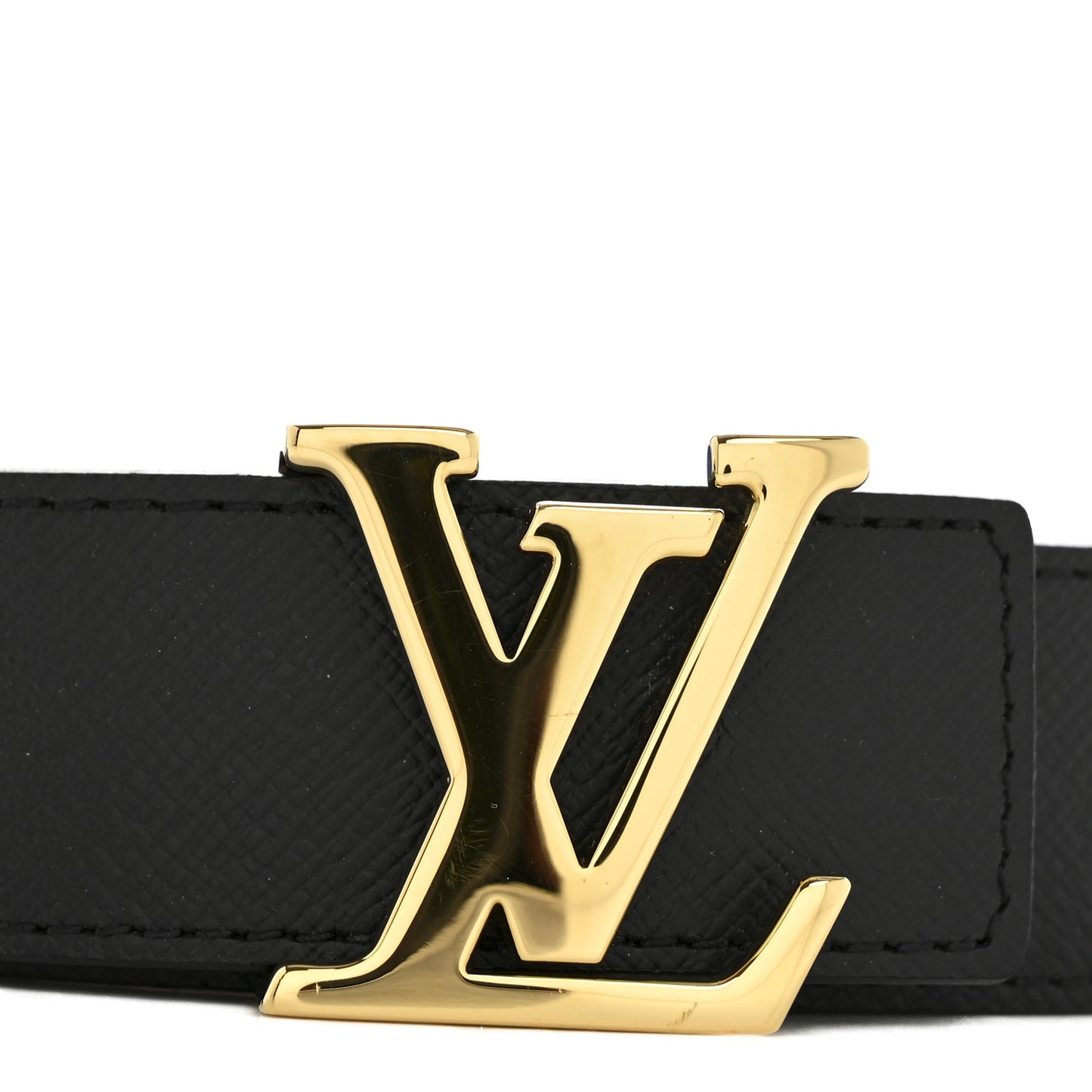 Calfskin Monogram 30mm LV Initiales Reversible Belt 85 34 Black
