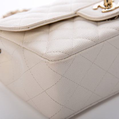 Chanel Caviar Quilted Mini Rectangular Flap White 9 of 14