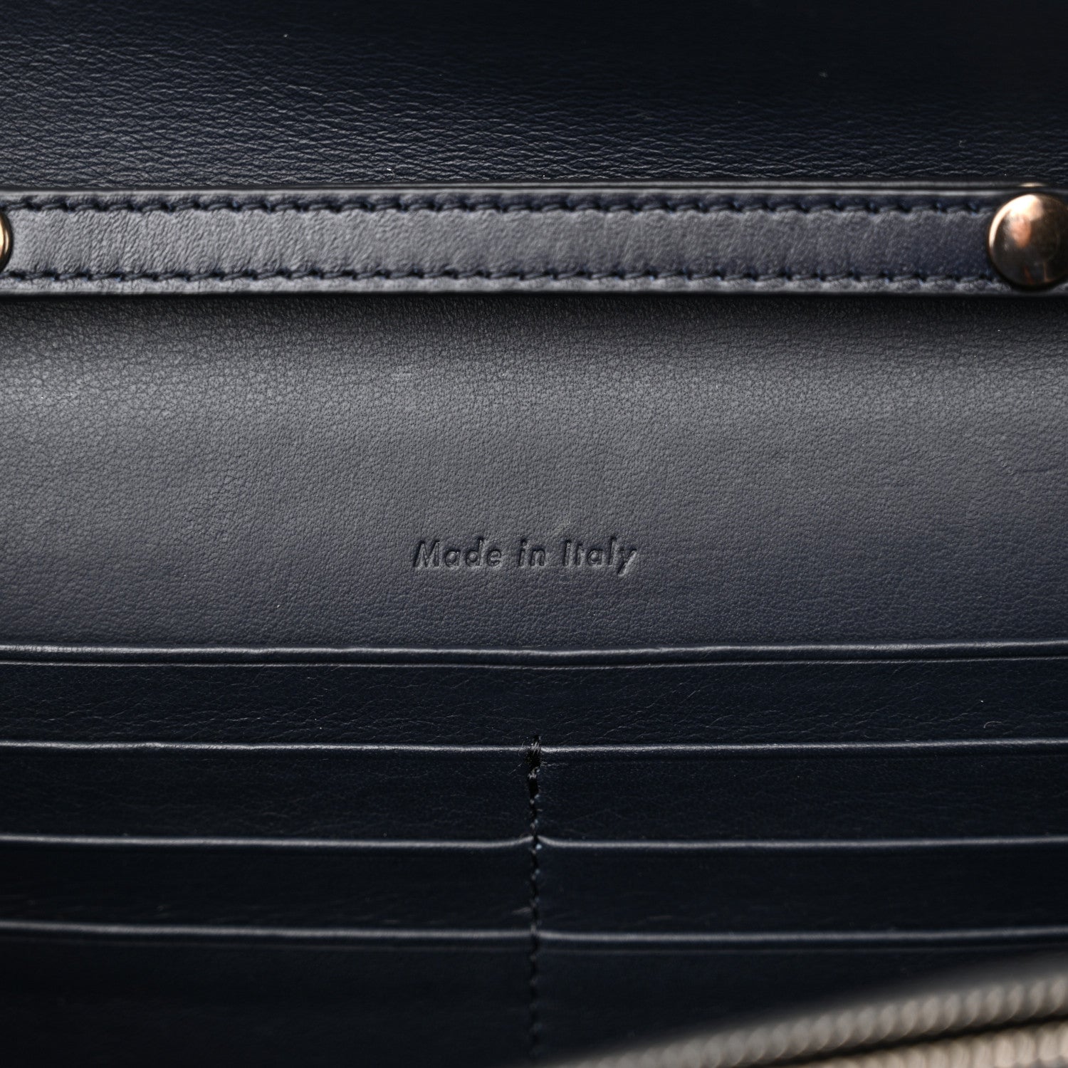Celine Smooth Calfskin Tri-Color Clutch on a Chain Black 7 of 12