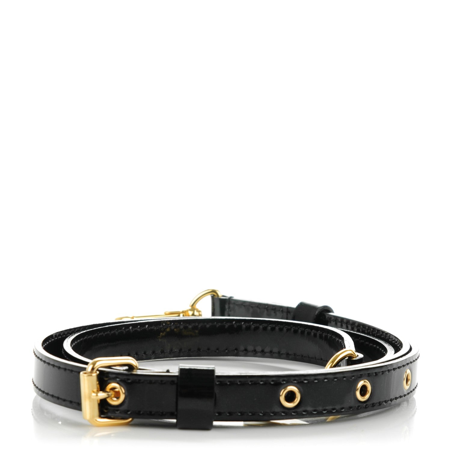 Louis Vuitton Patent 16mm Adjustable Shoulder Strap Black 1 of 5