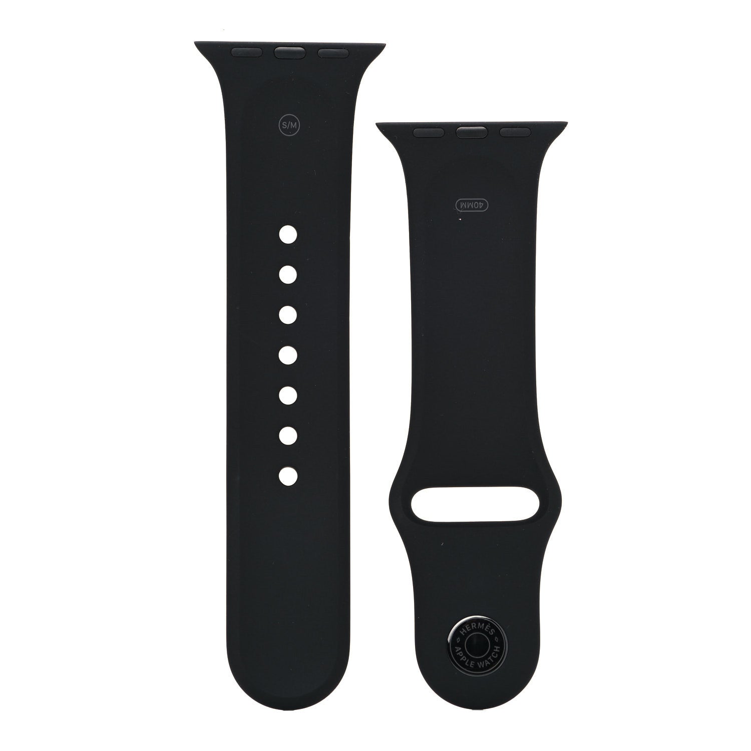 Hermes Silicone 40mm Apple Sports Watch Single Tour Band Black 1 of 5