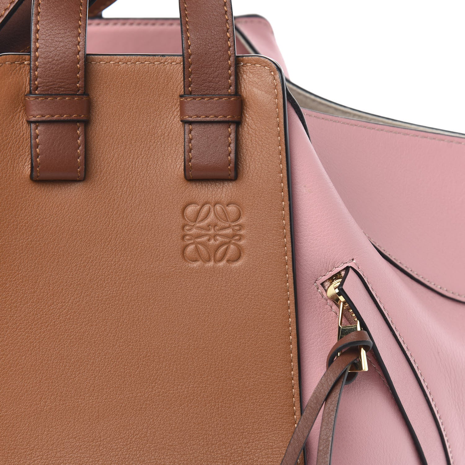 Loewe Calfskin Small Hammock Shoulder Bag Pastel Pink Tan 10 of 10