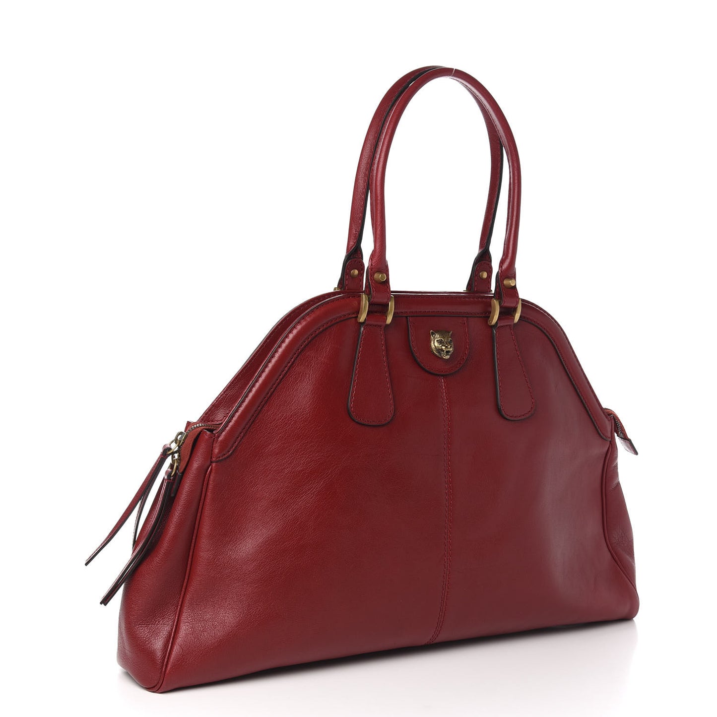 Calfskin Large Re(Belle) Top Handle Bag Red