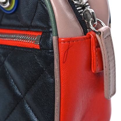 Chanel Calfskin Quilted Cuba Camera Bag Black Multicolor 16 of 17