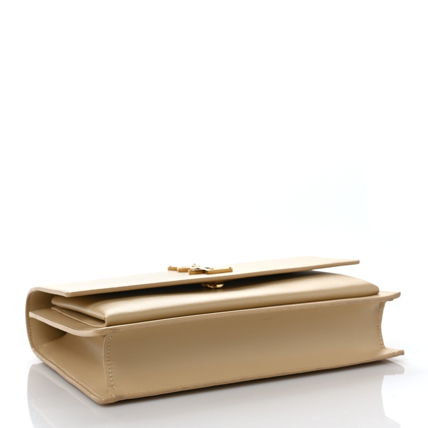 Saint Laurent Smooth Calfskin Medium Monogram Sunset Satchel Beige 3 of 7