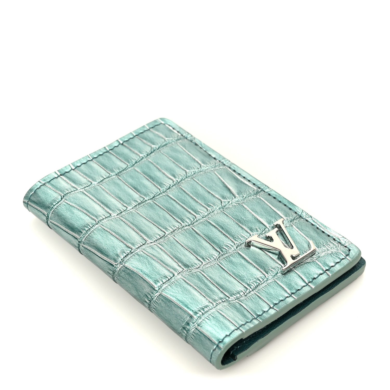 Louis Vuitton Crocodile Pocket Organizer Bleu Pool 4 of 7