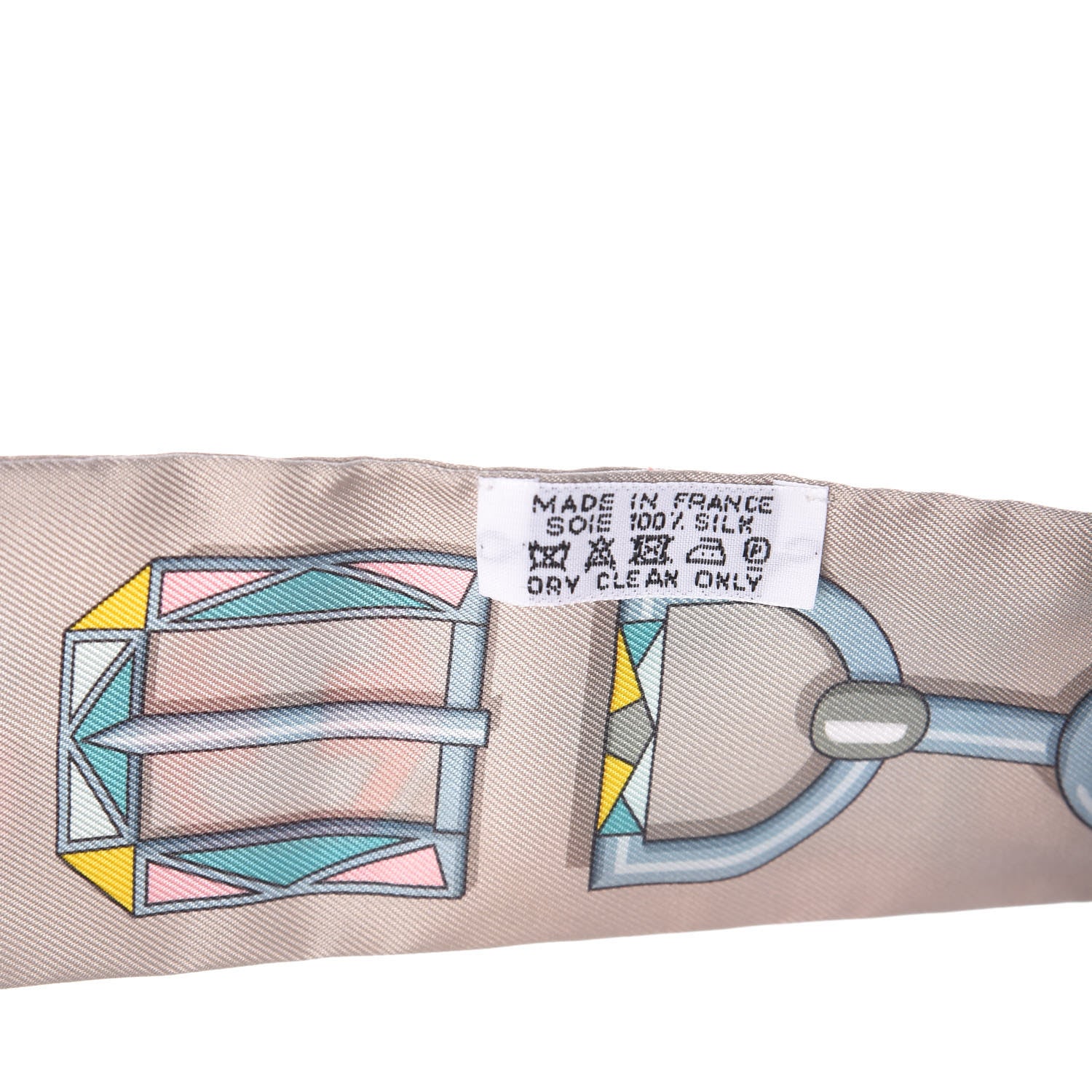 Hermes Silk Carre En Boucles Twilly Mastic Saumon Vert 3 of 5