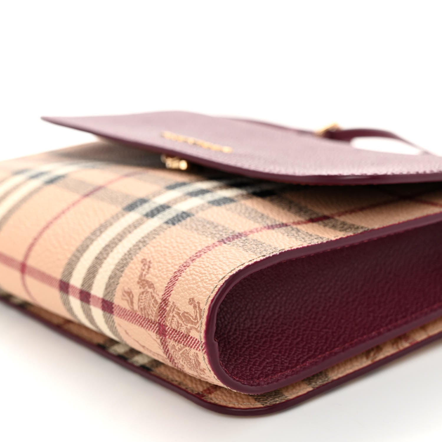 Burberry Haymarket Check Small Loxley Crossbody Dark Plum 9 of 9