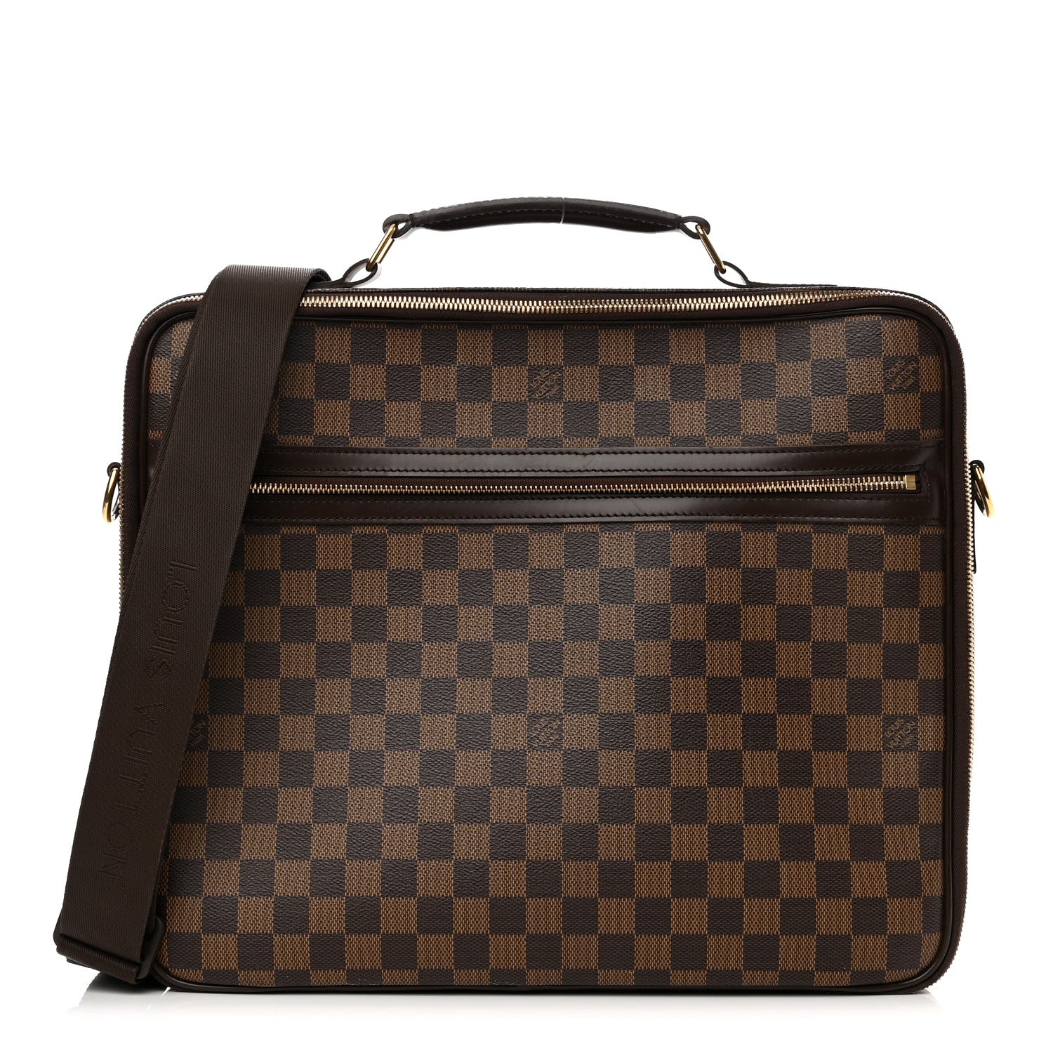 Louis Vuitton Damier Ebene Porte Ordinateur Sabana NM Computer Case 1 of 16