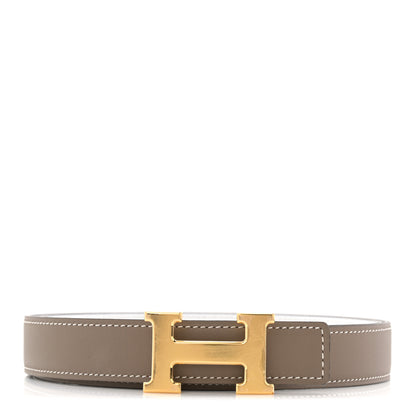 Hermes Epsom Swift 24mm Mini Constance H Belt 90 36 White Etoupe 1 of 6