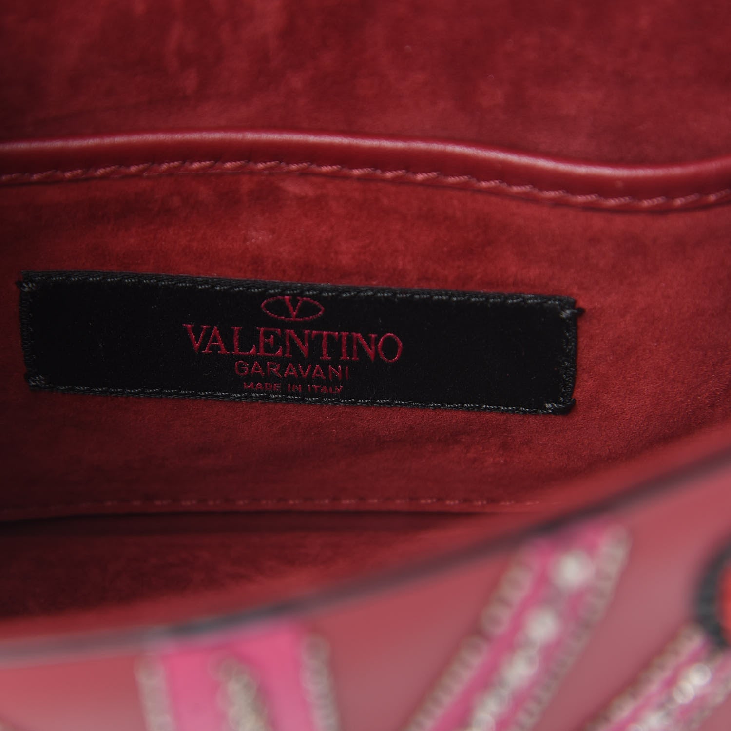 Valentino Garavani Vitello Crystal Loveblade Embellished Mini Glam Lock Rockstud Flap Rubino 6 of 12