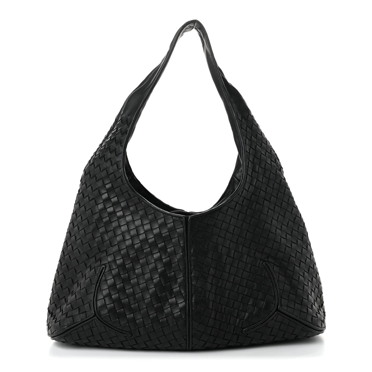 Nappa Intrecciato Ball Hobo Black