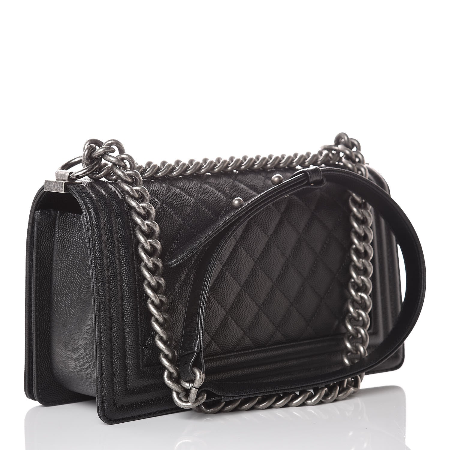 Chanel Caviar Quilted Medium Boy Flap Black 3 of 10