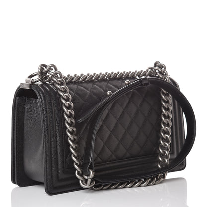 Chanel Caviar Quilted Medium Boy Flap Black 3 of 10