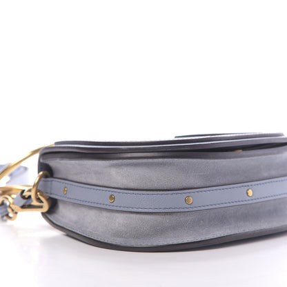 Chloe Calfskin Suede Small Nile Bracelet Bag Cloudy Blue 6 of 10