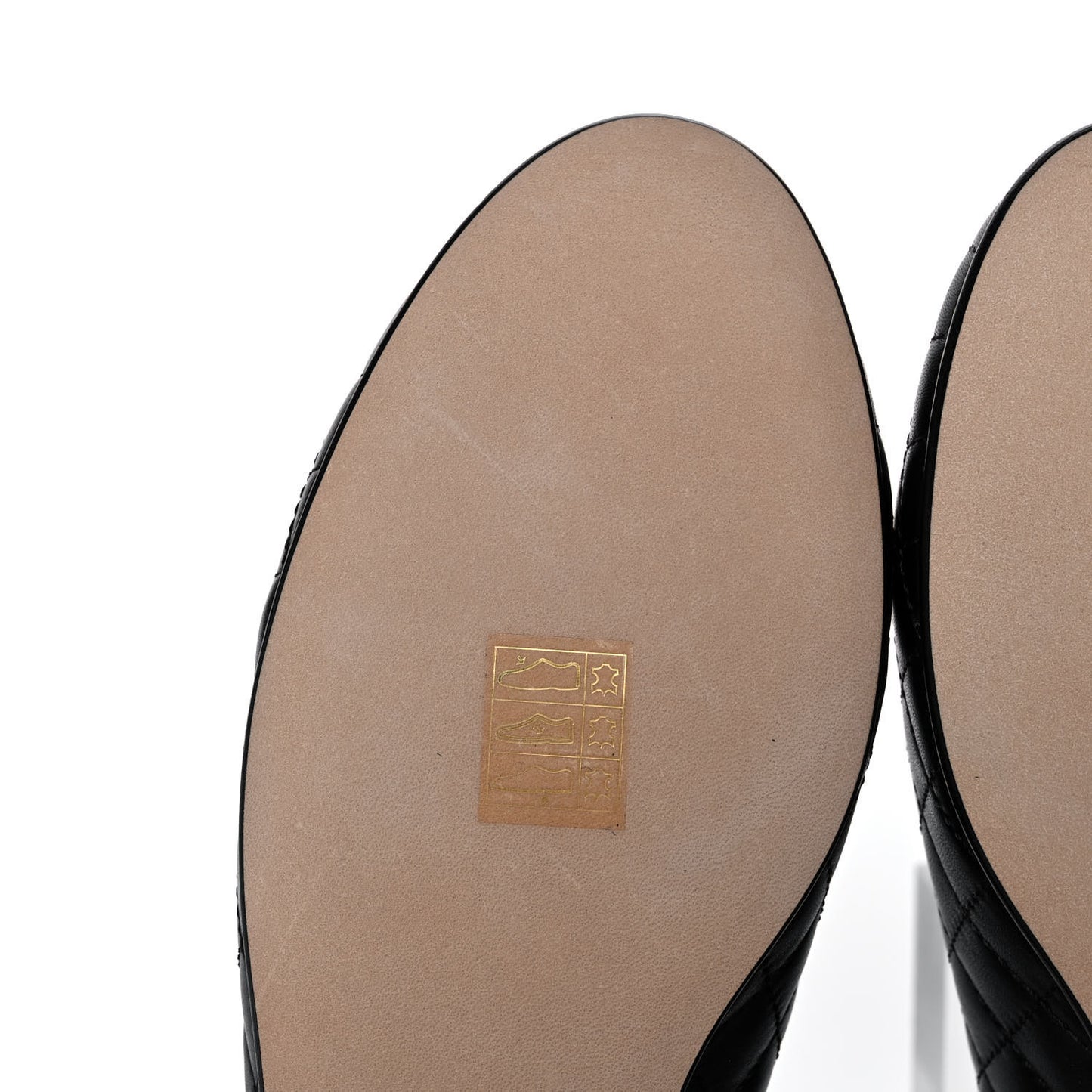 Lambskin Quilted CC Loafers 38.5 Black