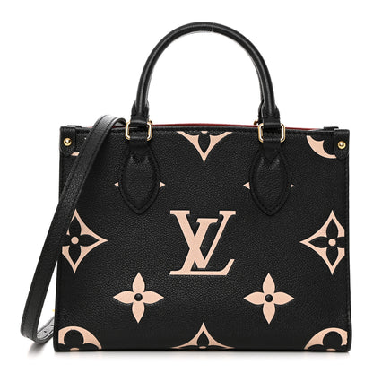 Louis Vuitton Empreinte Monogram Giant Onthego PM Black Beige 1 of 10