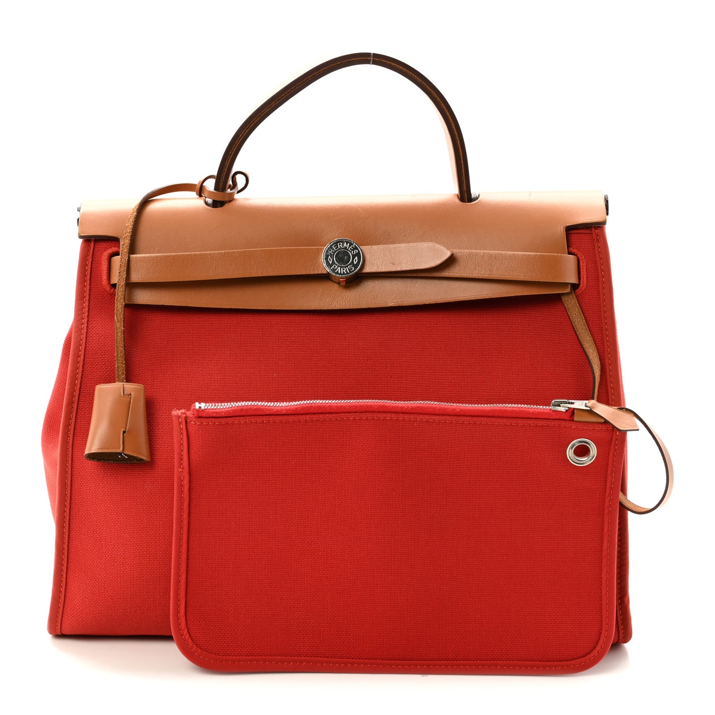 Vache Hunter Toile Herbag Zip 31 PM Rouge Tomate Natural