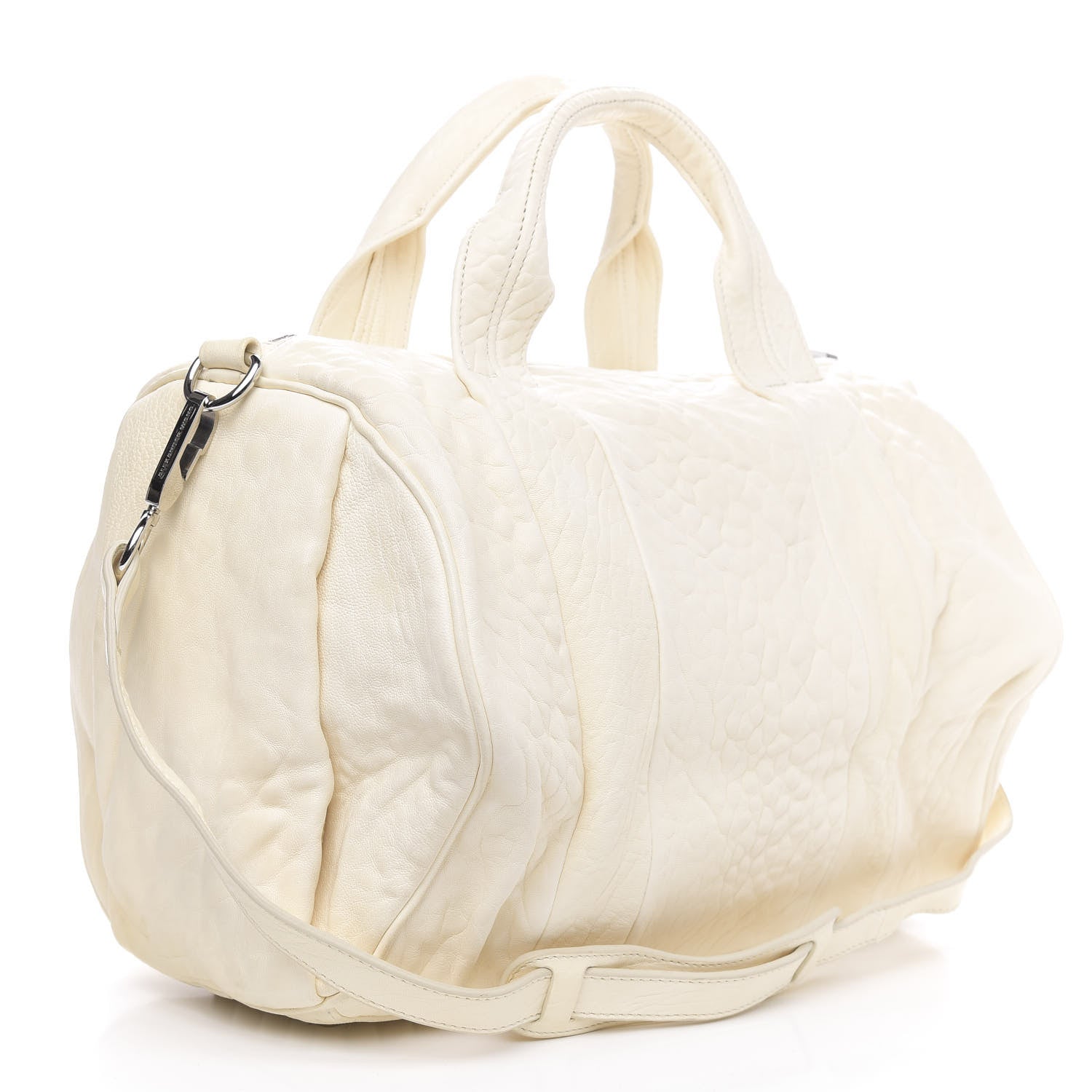 Alexander Wang Pebbled Lambskin Rocco Bone Silver Hardware 3 of 13