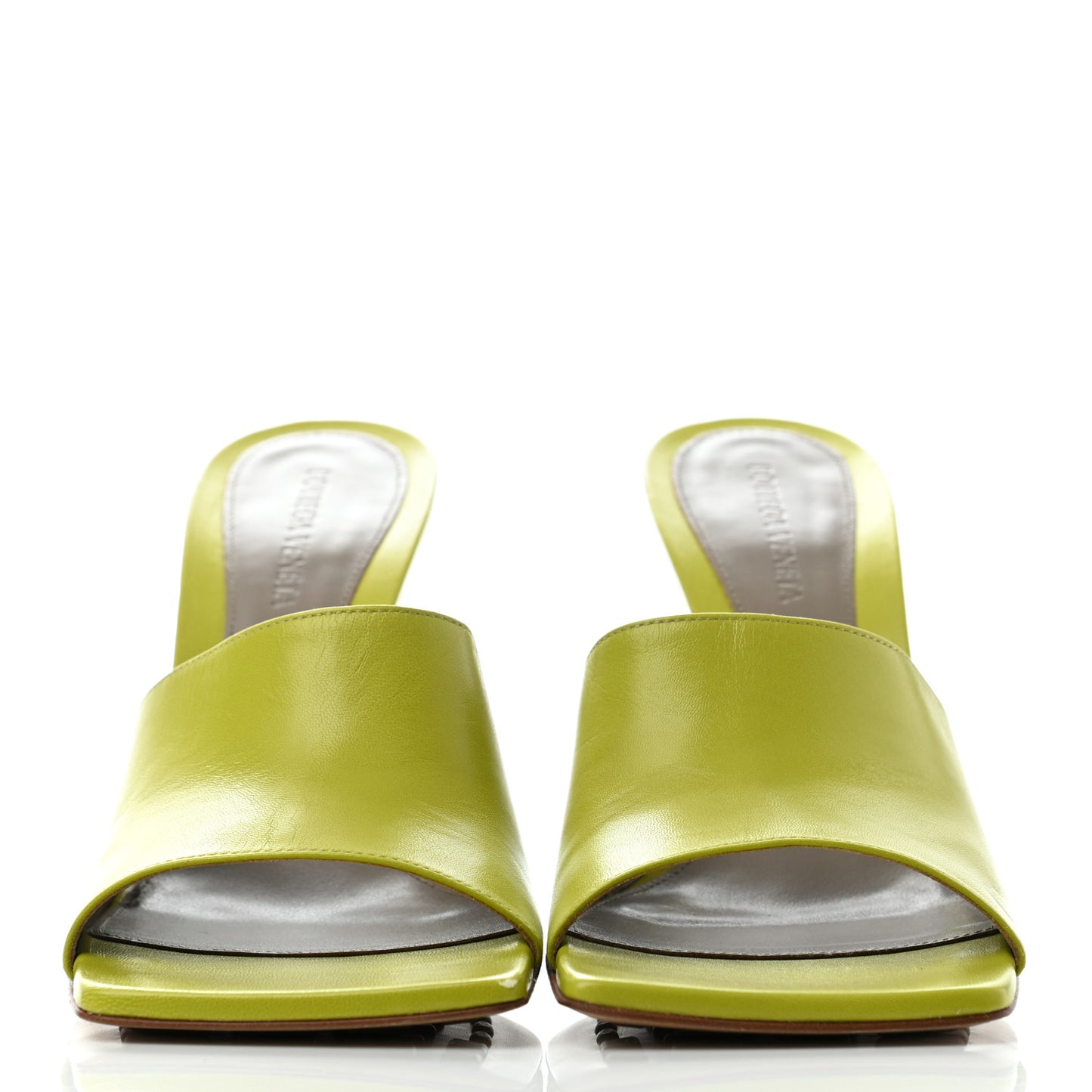 Lambskin Stretch Mule Sandals 41 Kiwi