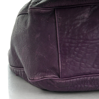 Saint Laurent Lambskin Large Roady Hobo Purple 8 of 10