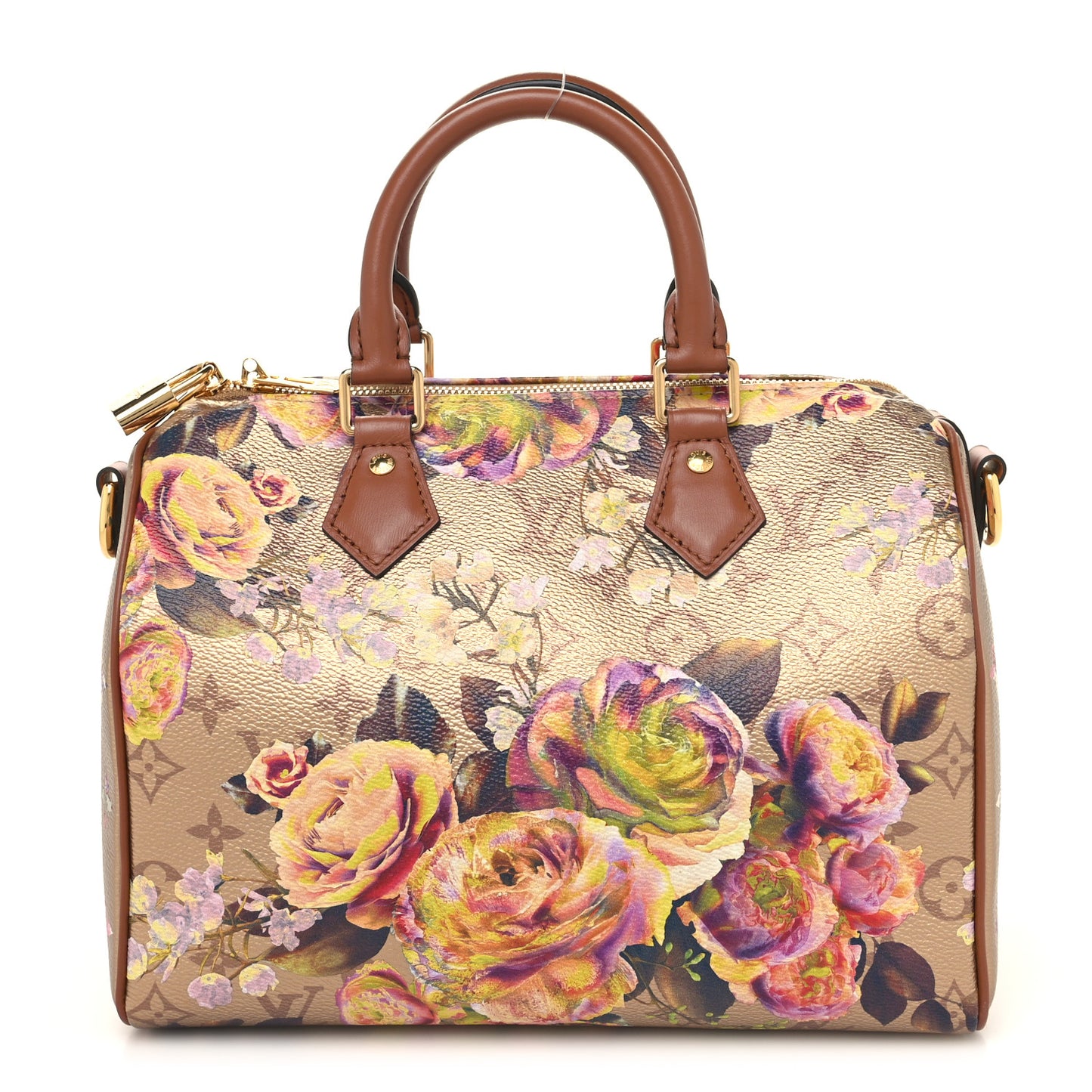 Metallic Monogram LV Garden Speedy Bandouliere 25 Gold