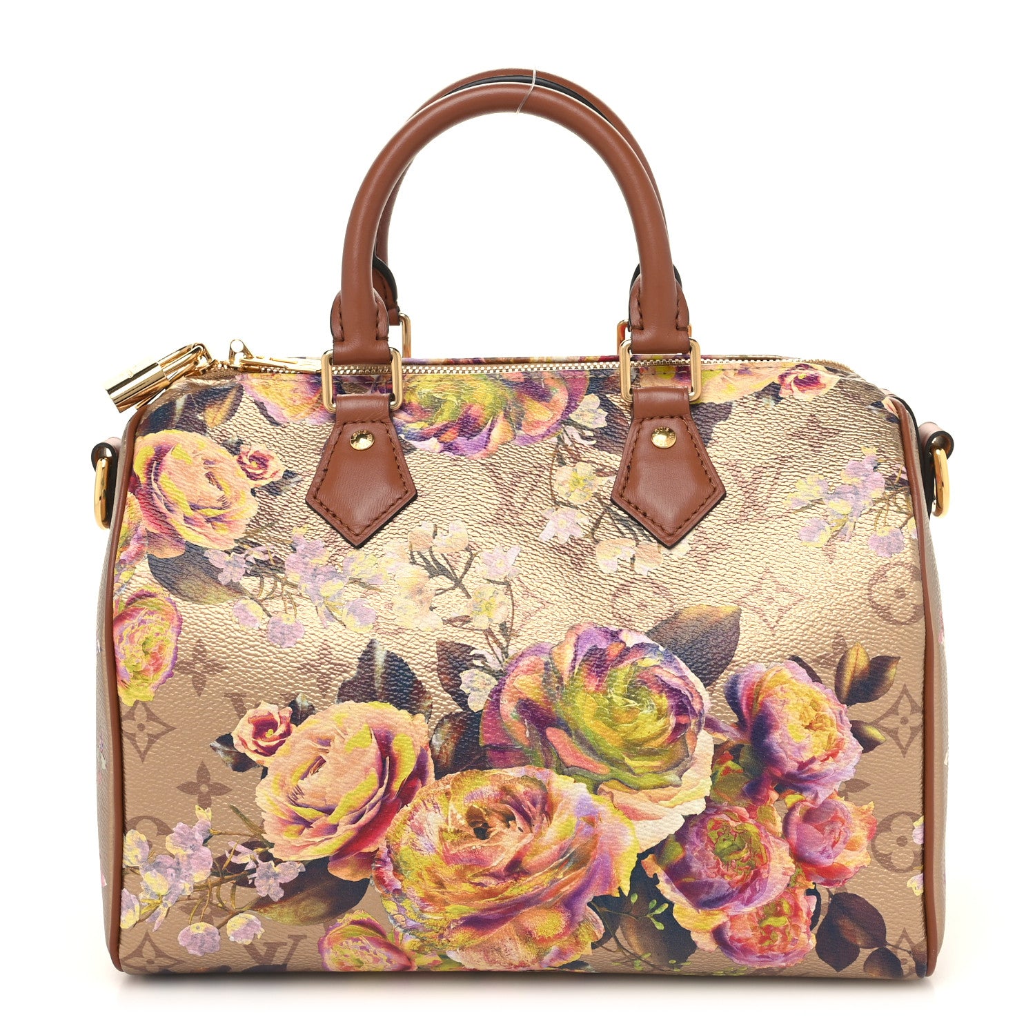 Louis Vuitton Metallic Monogram LV Garden Speedy Bandouliere 25 Gold 1 of 9
