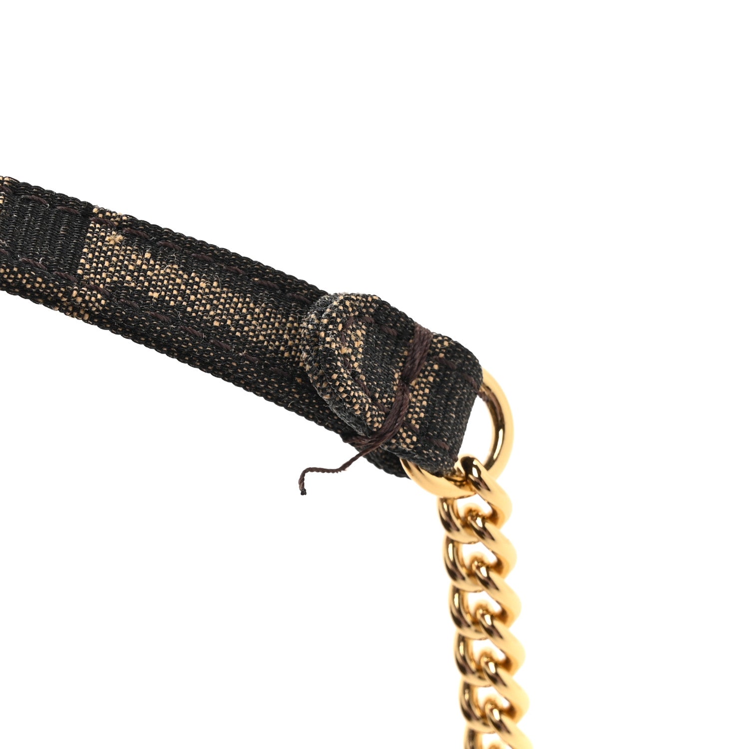 Fendi Fabric Jacquard FF 1974 Mini Baguette Tobacco Moro Black 10 of 10