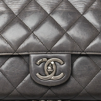 Chanel Glazed Calfskin Quilted Small CC Delivery Tote Grey 8 of 11
