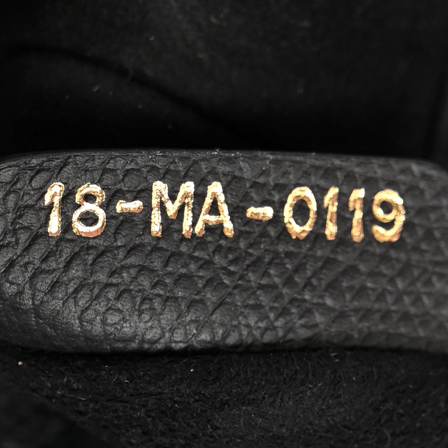 Grained Calfskin Mini Saddle Bag With Strap Black