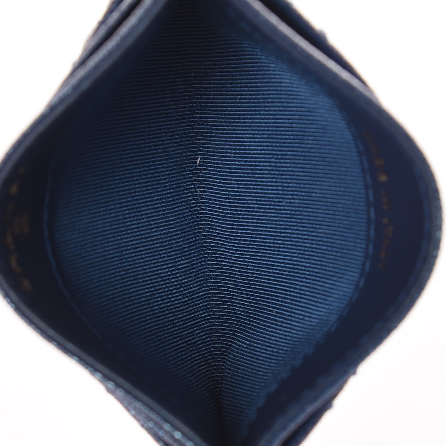 Chanel Iridescent Caviar Quilted Card Holder Blue Fonce 5 of 9